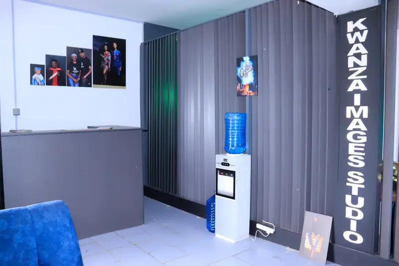 Reception area of the Kwanza Images photography studio