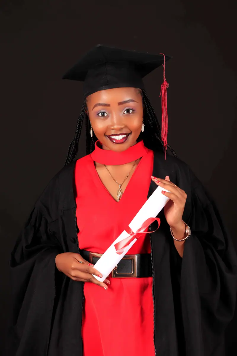 Graduation portrait taken at Kwanza Images Studio